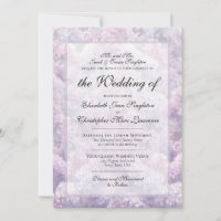 Boda Formal Acuarela de Lilas Moradas Elegantes
