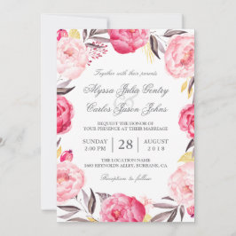Invitación Boda formal bucal romántico