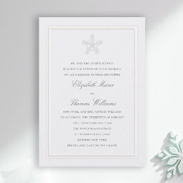 Invitación Boda Formal Clásica Moderna de Invierno Mágico