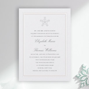 Invitación Boda Formal Clásica Moderna de Invierno Mágico