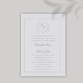Invitación Boda formal clásico de Anchor Grabado en relieve f