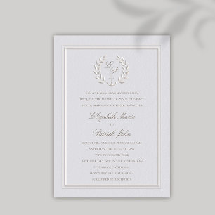 Invitación Boda formal clásico de Anchor Grabado en relieve f