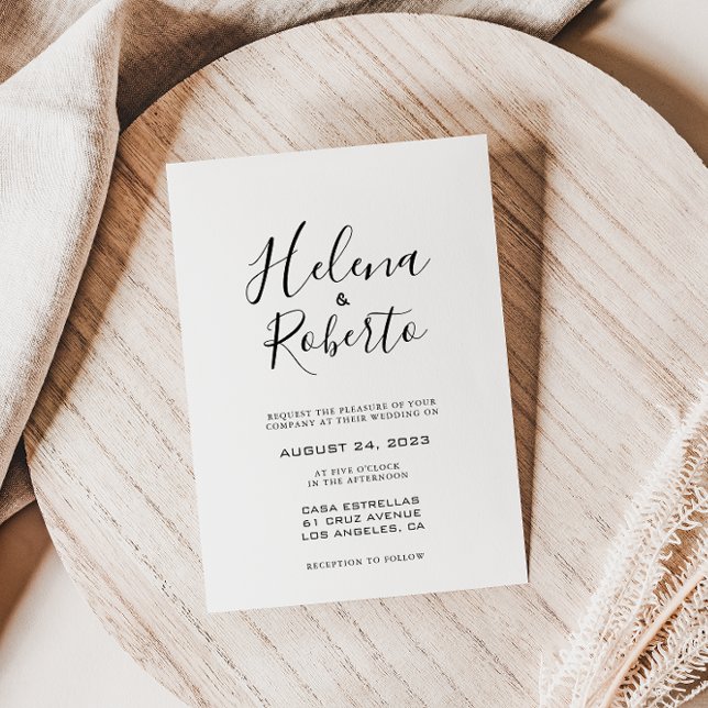 Invitación Boda formal de caligrafía (Subido por el creador)