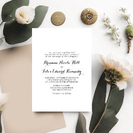 Invitación Boda formal de caligrafía moderna