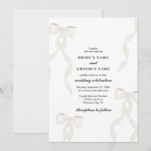 Boda formal de cinta blanca formal