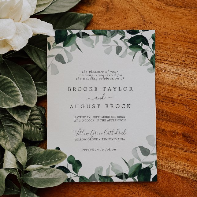 Invitación Boda formal de Emerald Greenery (Subido por el creador)