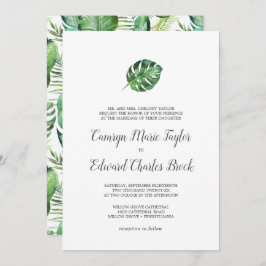 Invitación Boda formal de la palma tropical salvaje