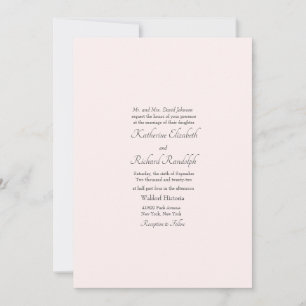 Invitación Boda Formal de los Padres en un Solo Lugar con Rub