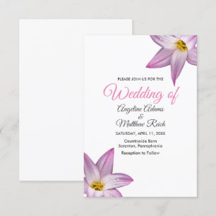 Invitación Boda formal de madera de flores de azulejo románti