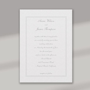 Invitación Boda formal de marfil con remolacha Grabado en rel