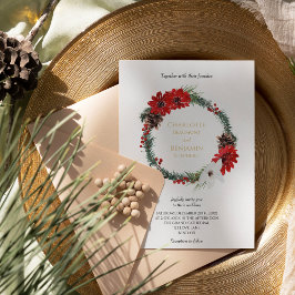 Invitación Boda formal de Navidades clásicos simples