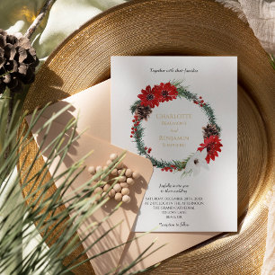 Invitación Boda formal de Navidades clásicos simples