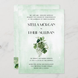 Invitación Boda formal del follaje tropical salvaje