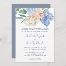 Boda formal Dusty Blue Florals