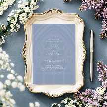 Boda Formal Elegante Clásico Gótico Azul Crepuscul