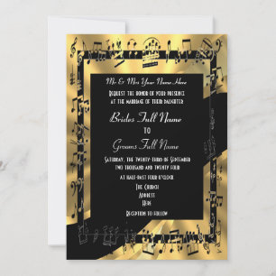 Invitación Boda formal elegante del oro elegante
