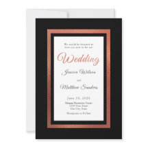 Boda Formal Elegante Negra y Cobre Moderna