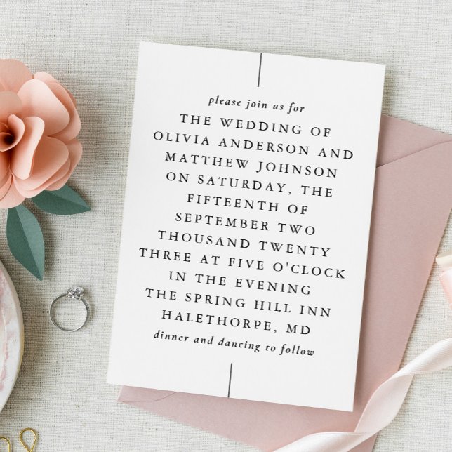 Invitación Boda Formal Elegante | Tipografía Editorial (Subido por el creador)