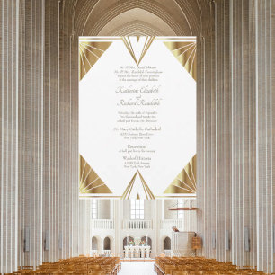 Invitación Boda formal Glam marco dorado Boda blanco