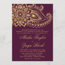 Boda formal Gold Indian Paisley