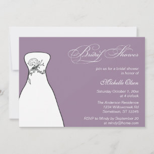 Invitación Boda formal Lilac Ducha nupcial