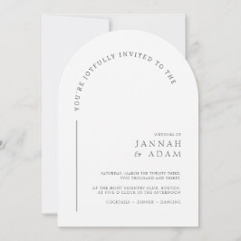 Invitación Boda Formal Minimalista con Arco Blanco