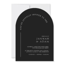 Boda Formal Minimalista con Arco Negro