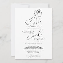 Boda Formal Minimalista Escritura Negra Blanca
