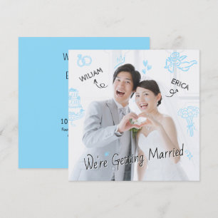 Invitación Boda foto clip dibujo a mano dibujo dibujo de dibu