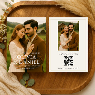 Invitación Boda Foto Granero Rústico Campo