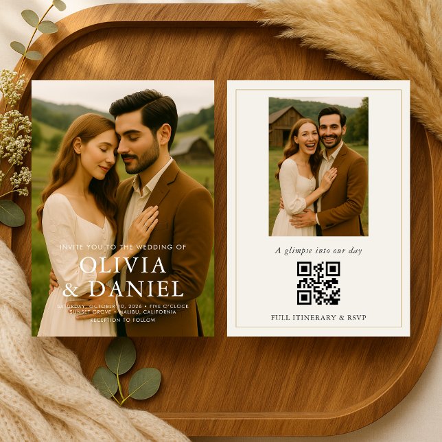 Invitación Boda Foto Granero Rústico Campo (Subido por el creador)