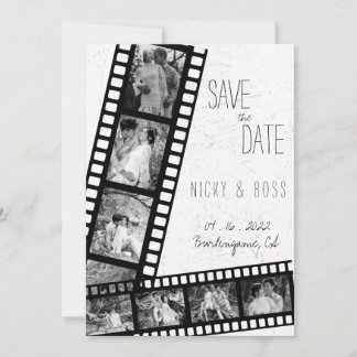 Invitación Boda Foto Moderna Rústica Guardar Fecha de Bodas
