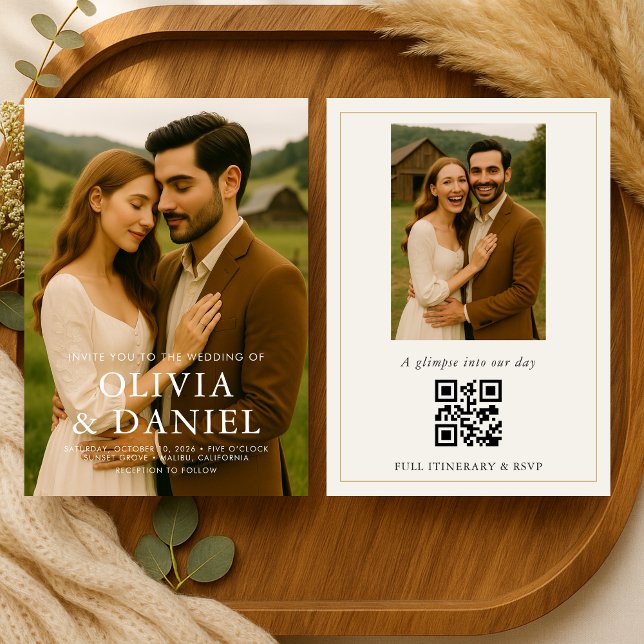 Invitación Boda Foto Oeste Campestre Rústico  (Subido por el creador)