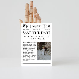 Invitación Boda fotográfica de periódico de moda única salva