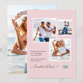 Invitación Boda fotográfica moderna invita a QR CÓDIGO RSVP B