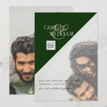 Boda fotográfica moderna invita a QR CÓDIGO Rsvp V