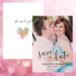 Invitación Boda fotográfica Salva la fecha - Novia y Groom