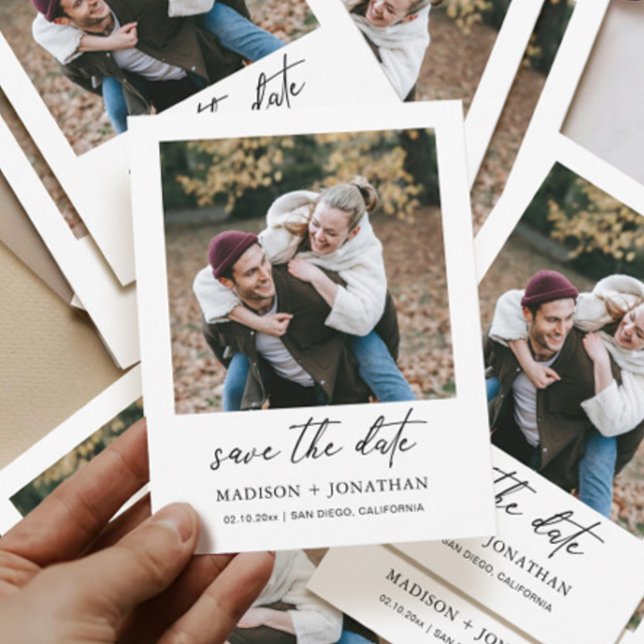 Invitación Boda fotográfica única Guardar la fecha (Subido por el creador)