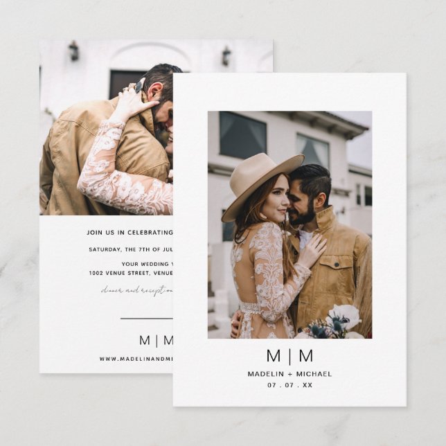 Invitación Boda fotográfico (Anverso / Reverso)
