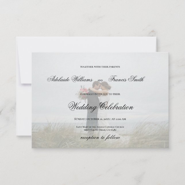 Invitación boda fotográfico (Anverso)