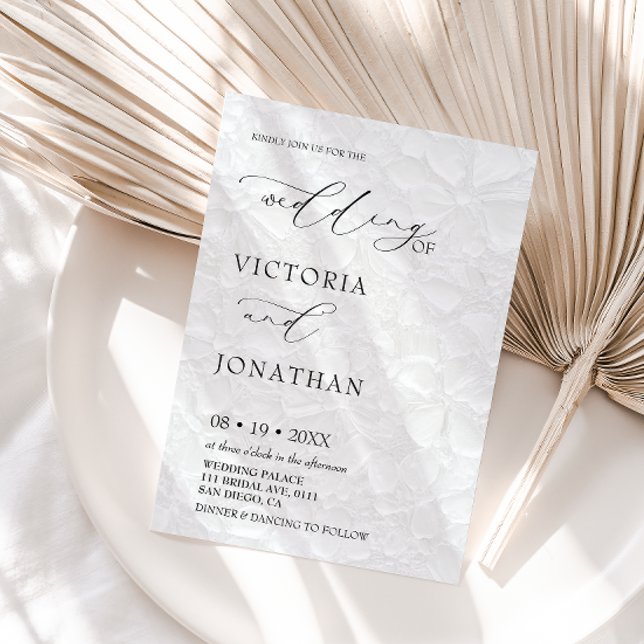 Invitación Boda fotográfico blanco moderno (Subido por el creador)