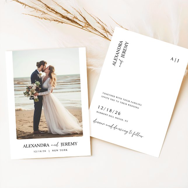 Invitación Boda fotográfico Boho Elegant Beach (Subido por el creador)
