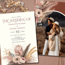Boda fotográfico Boho Pampas Grass Terracotta