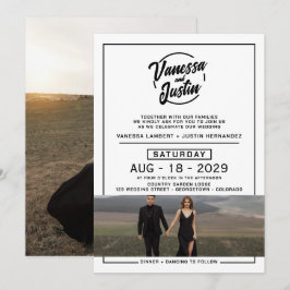 Invitación Boda fotográfico Casual