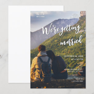 Invitación boda fotográfico casual minimalista