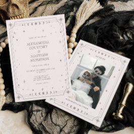 Invitación Boda fotográfico Celestial Starry Night