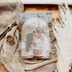 Invitación Boda fotográfico clásico elegante