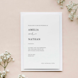 Invitación Boda fotográfico contemporáneo sencillo y moderno