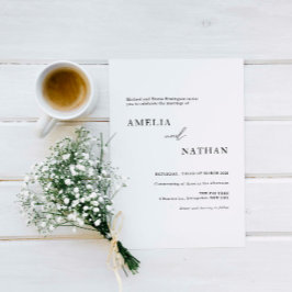 Invitación Boda fotográfico contemporáneo sencillo y moderno