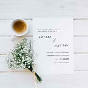 Invitación Boda fotográfico contemporáneo sencillo y moderno